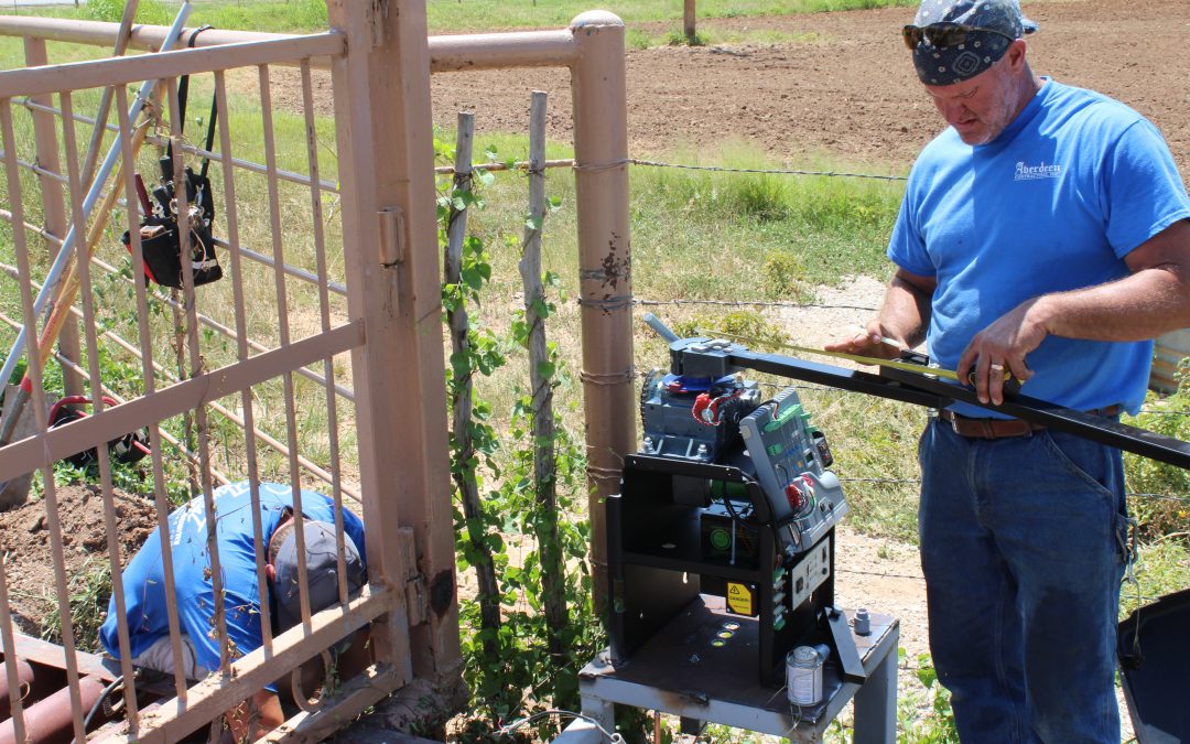 out with the old gate installation