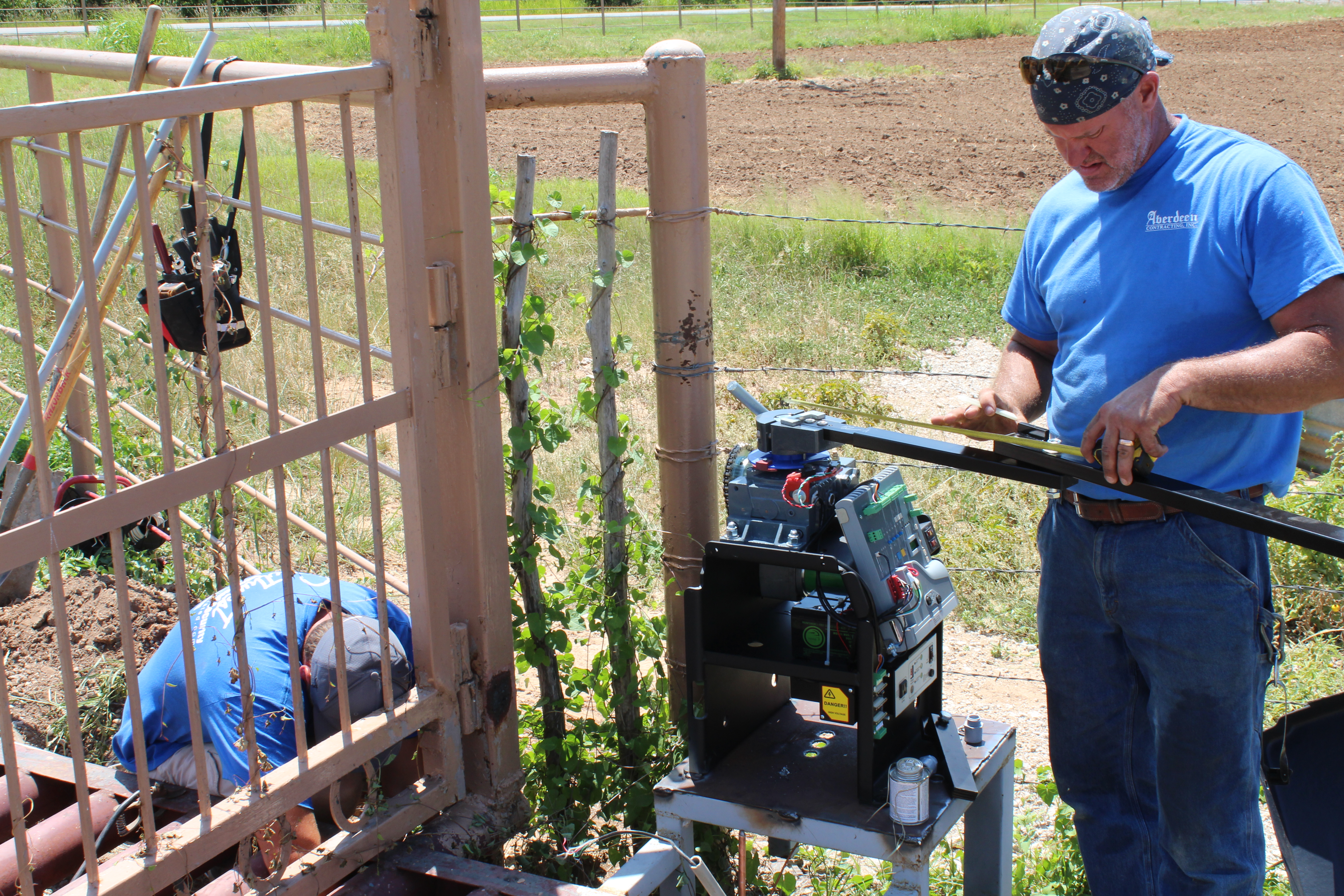 out with the old gate installation