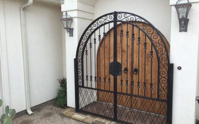 Two Entrances that are Enhanced with a Custom Gate