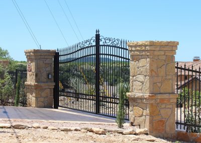 fancy custom iron driveway gate