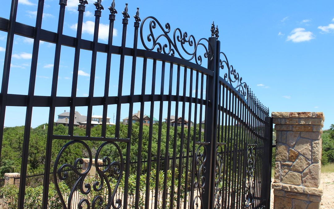 fancy custom iron driveway gate