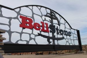 dimensional gate entrance logo