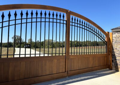 north carolina double sliding faux wood gate