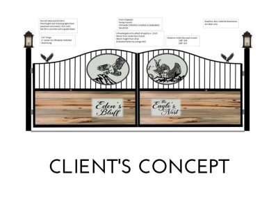 eagles nest estate gate - client concept