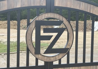 faux wood painted ranch gate